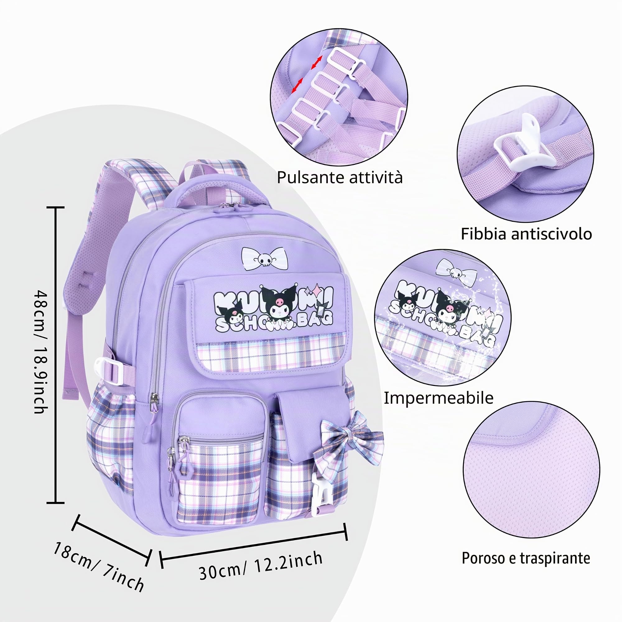 Roffatide anime zaino nuovo semestre regalo borsa con spille carino antifurto zaino per laptop zaino zaino zaino