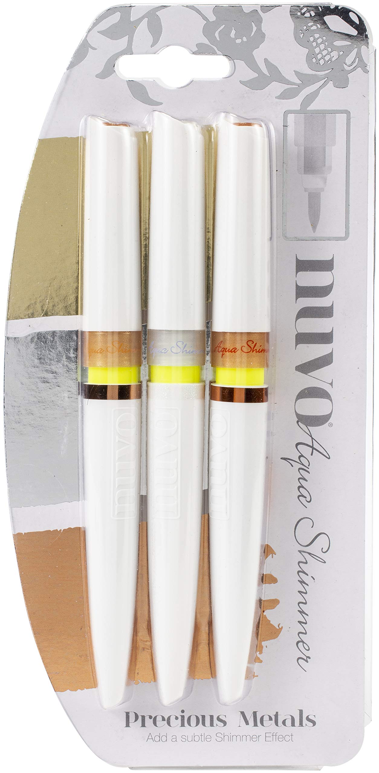 Nuvo Aqua Shimmer Pens 3/Pkg-Precious Metals