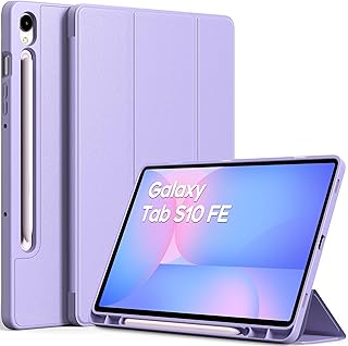 EasyAcc Funda Compatible con Samsung Galaxy Tab S10 FE 10.9 Pulgadas 2025 / S9 FE 10.9 Pulgadas 2023 / S9 11 Pulgadas 2023, Función de Soporte, Lila