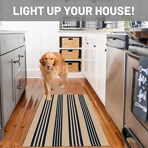 Miniatura 187 de IOHOUZE - Tapete a cuadros estilo búfalo de 5 x 8 pies para interiores y exteriores, lavable, para sala, tapete de bienvenida primavera-verano