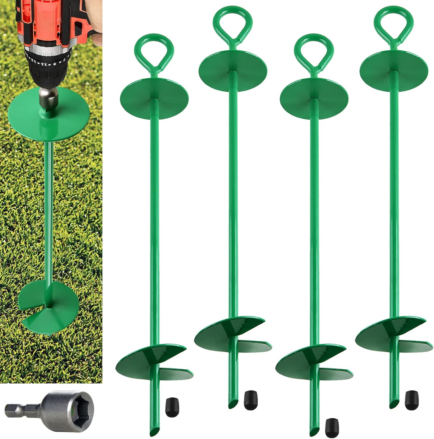 AnhXuanSteel Auger Anchors, 20 Inch Ground Anchor Augers