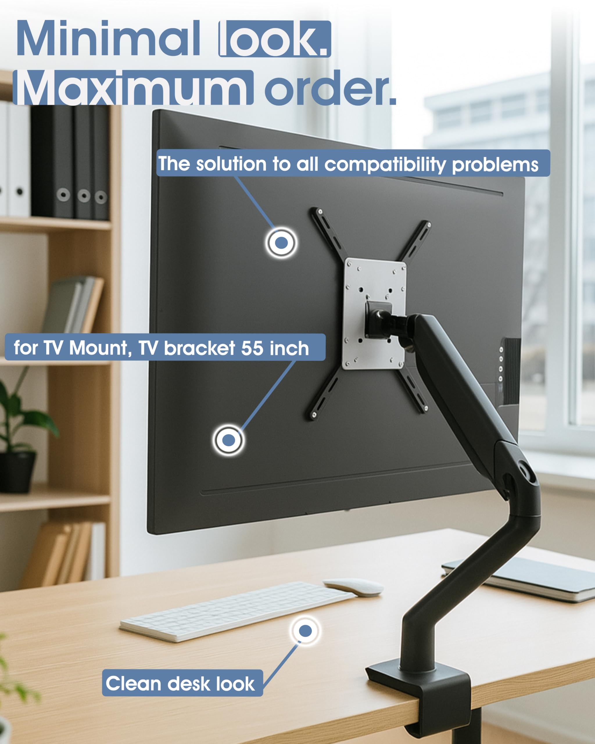 Amazon | 3IDEE ユニバーサルテレビマウント延長ブラケット 壁取り付け