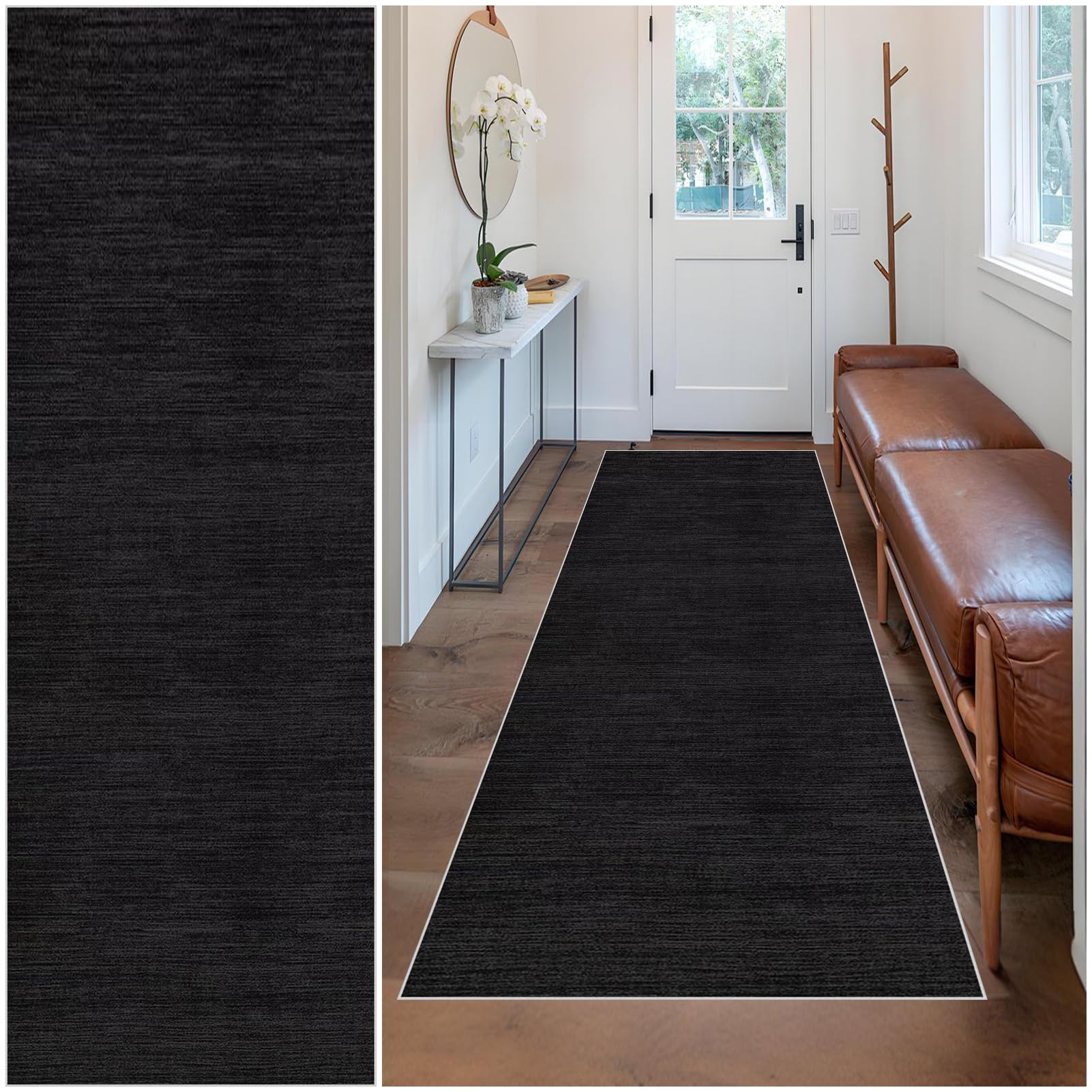Wuzqju Runner Rug for Entryway Non Slip Doormat Runner Non Shedding Kitchen Rug Machine Washable Floor Extra Long Carpet Mat Hall Runners for Hallway Entryway Bedroom Laundry Room 40 x 150 cm