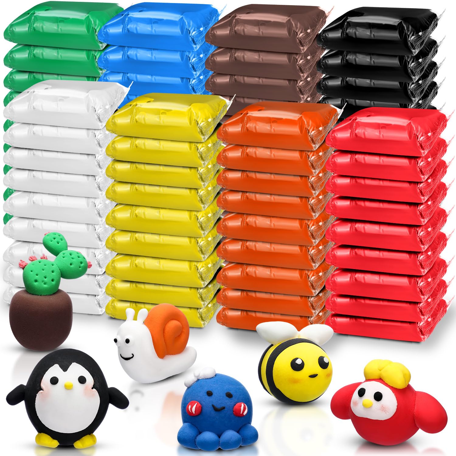 Photo 1 of WinnerWhy 72 Pcs 38oz Air Dry Clay Modeling Magic Ultra Light Modeling Clay for Kids DIY for Sculpting Air Dry School Gift(Bright Color)