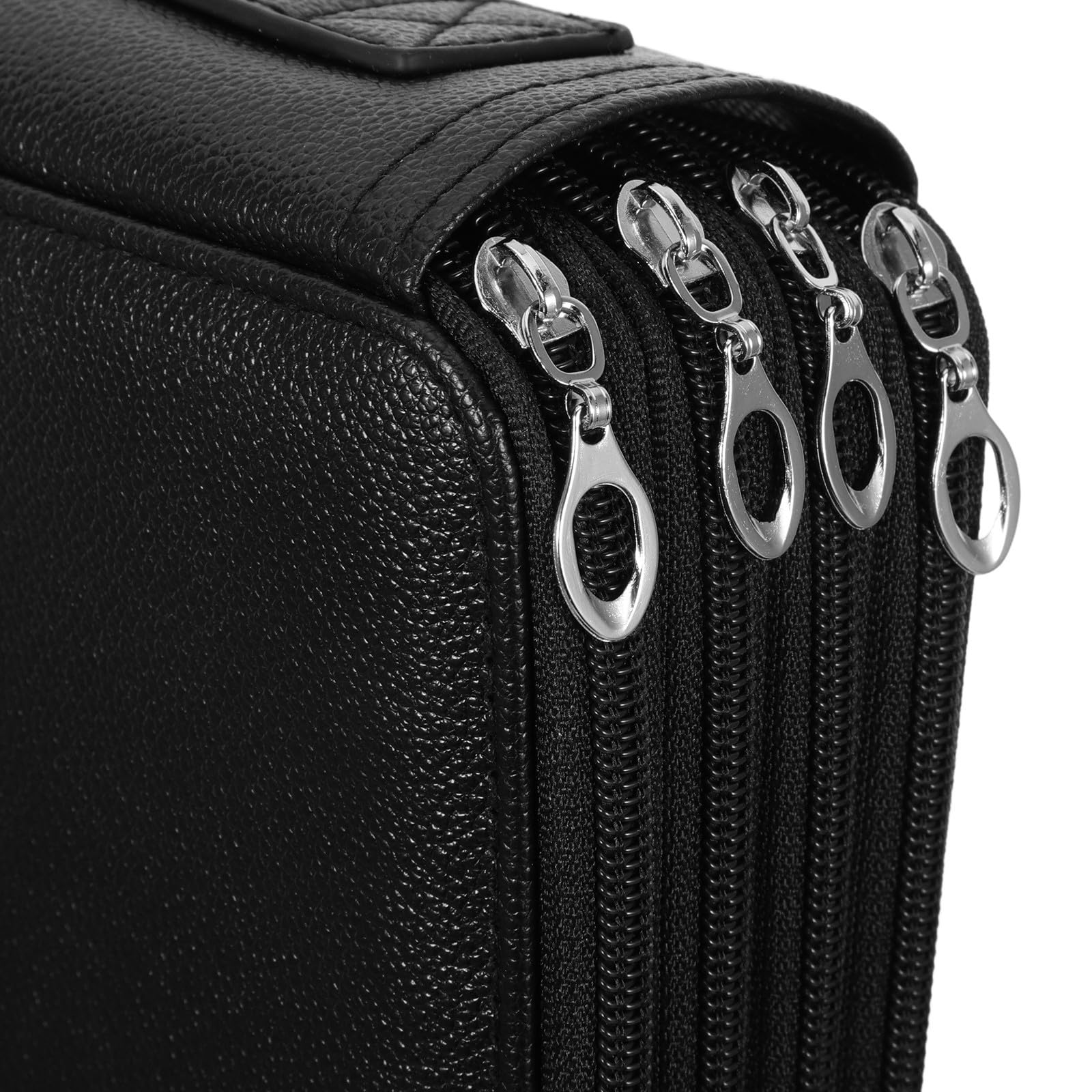 TOYANDONA Grande Astuccio per Matite con 4 Strati e 200 Scomparti, Capacità Elevata, Struttura con Cerniera e Manico, Protezione Robusta e Trasporto Comodo per Artisti e Ufficio