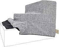 Vista 1 de Best Pet Supplies Fundas de escalones de espuma para mascotas para perros y gatos pequeños, escaleras portátiles para sofá y cama alta (solo funda)