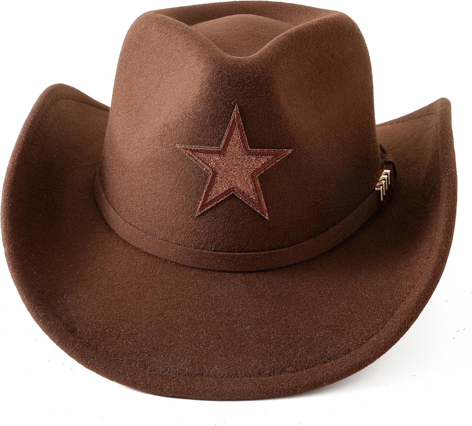Jastore Western Cowboy Hat for Kids Girls Star Cowgirl Hat Wide Brim Fedora Hat Rodeo Party Hats with Buckle Blet