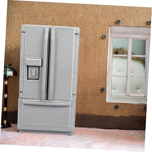 Miniatura 9 de TOYANDONA Casa de muñecas Decoración de casa de muñecas Refrigerador Mini Nevera Refrigerador Congelador Mini Casa de Muñecas Nevera Mini