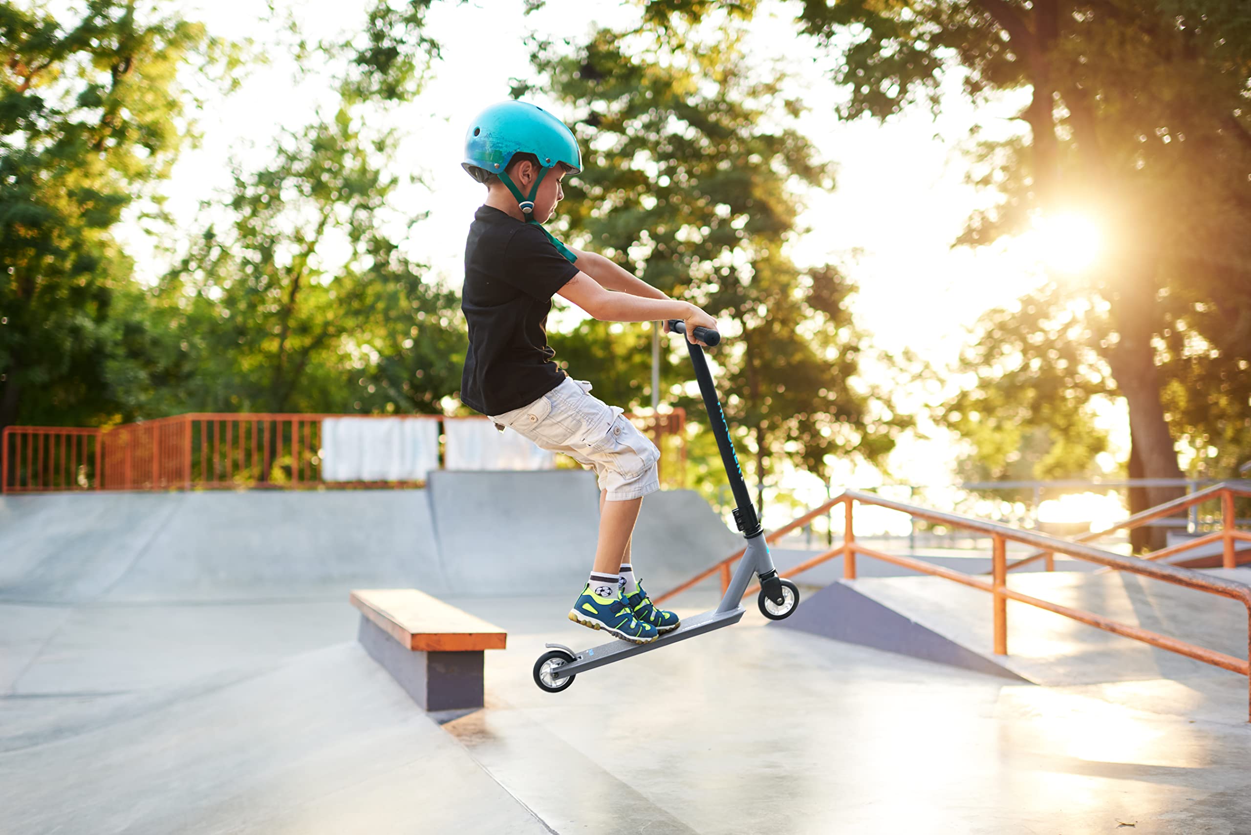Scooter Ruedas 100 mm Patinete Niños y Adultos Kickscooter Acrobacias Muy Duradera hasta 100 kg - 360 Grados Pátinete de Aluminio — view 6