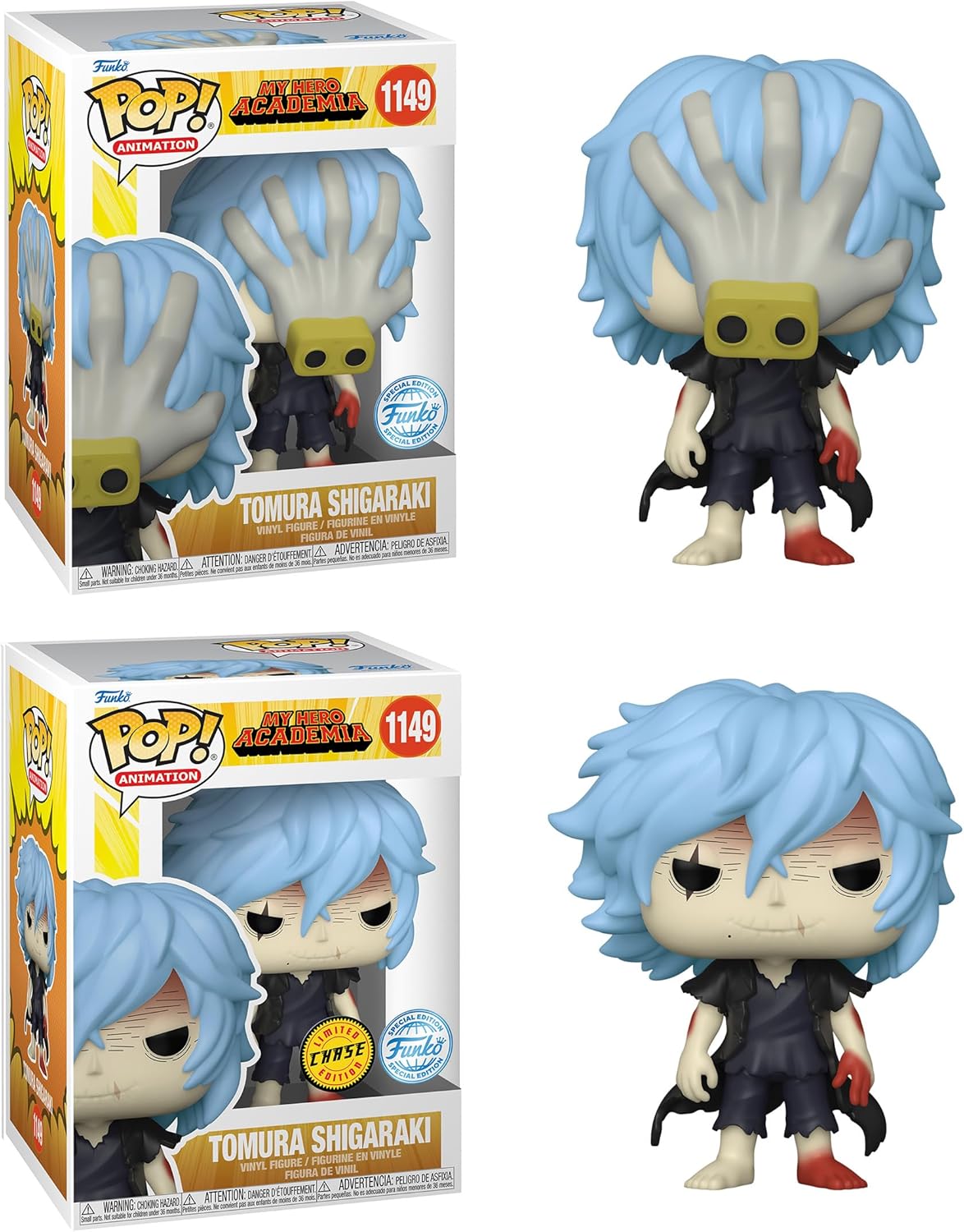 Funko Pop! My Hero Academia: Tomura Shigaraki Special Edition Exclusive Vinyl Figure #1149 - Glow Chase & Common Bundle