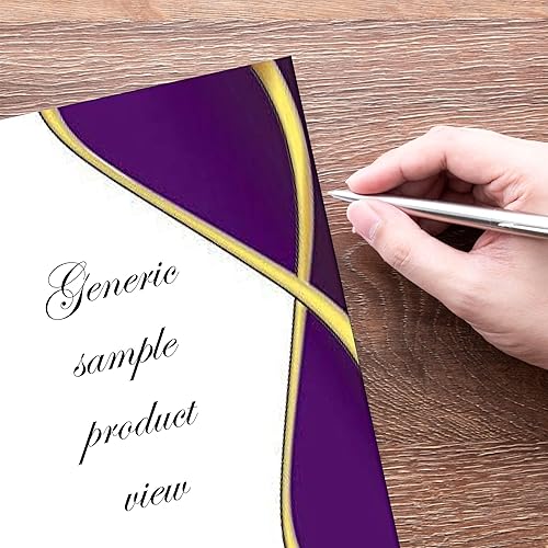 Miniatura 3 de Spirit Border - Membrete láser y de inyección de tinta, papel de borde certificado (100 certificados, moradodorado)