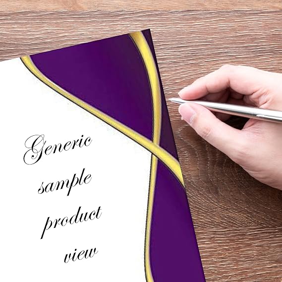 Spirit Border Laser & Inkjet Letterhead, Certificate Border Paper (100 Certificates, Purple/Gold)
