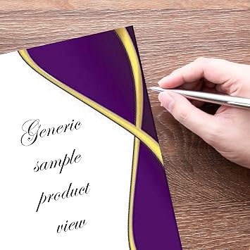 Spirit Border Laser & Inkjet Letterhead, Certificate Border Paper (100 Certificates, Purple/Gold)