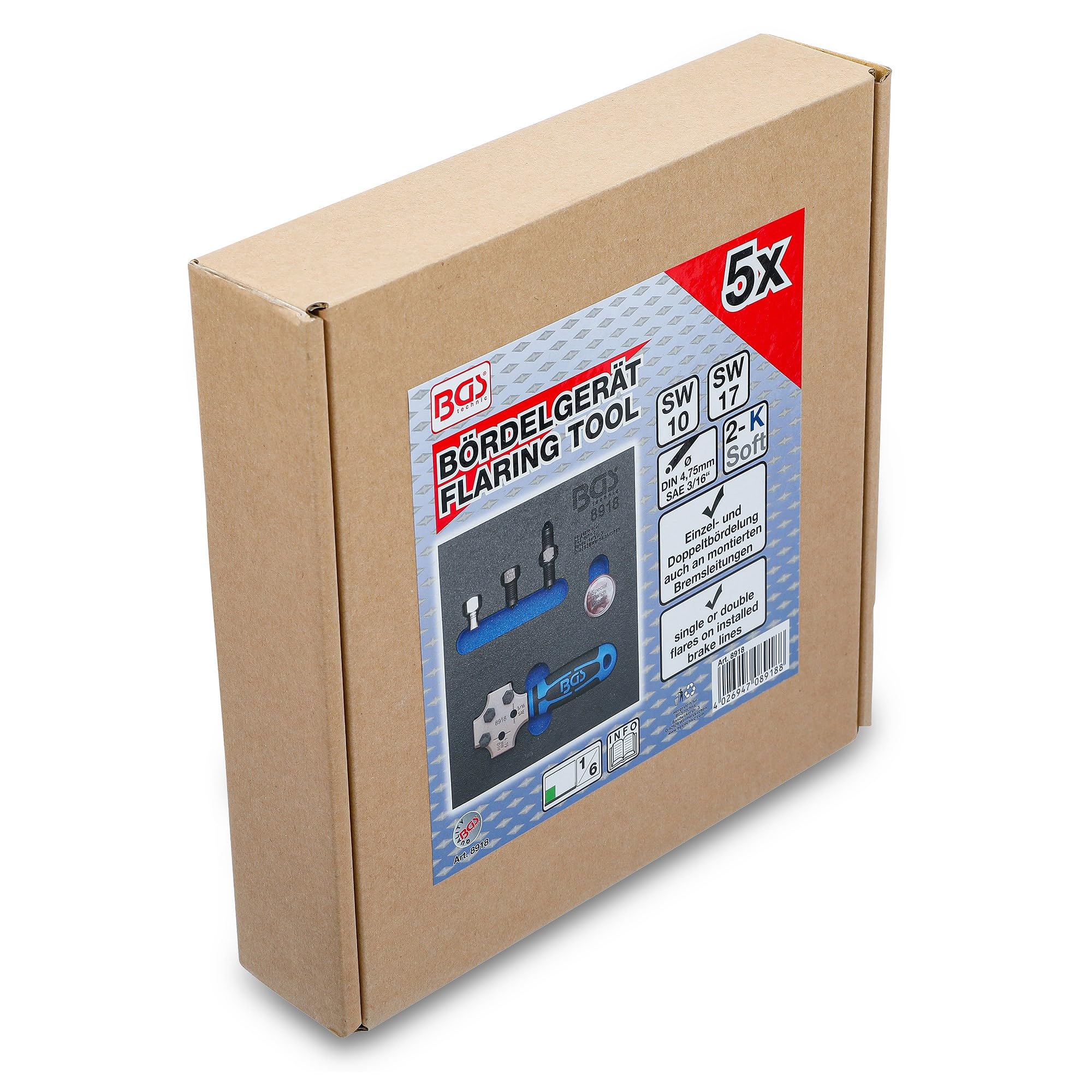 BGS 8918 Modulo per carrelli portautensili 1/6 Svasatore SAE DIN 4,75 mm (3/16")