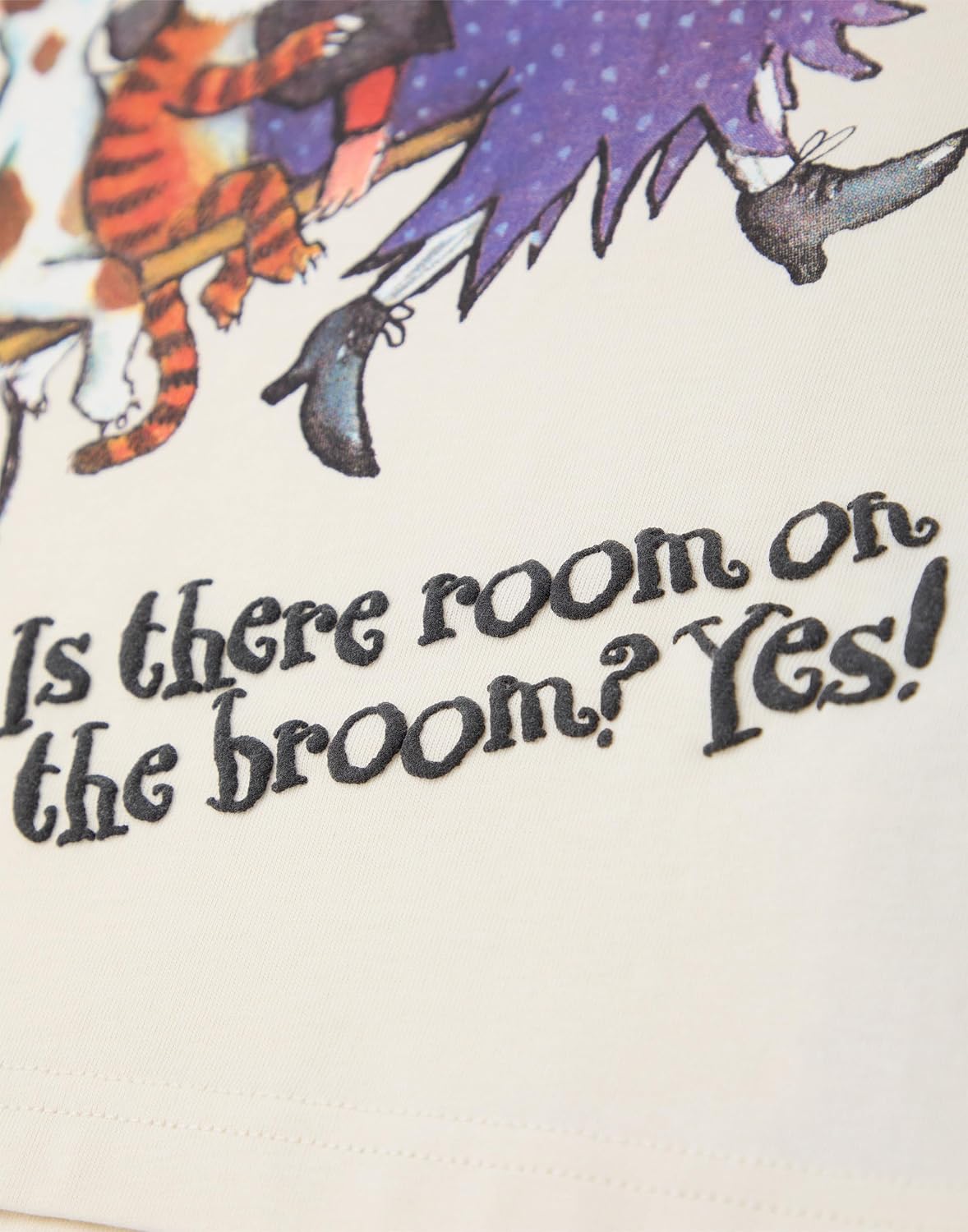 Gruffalo The Friends Room on The Broom Children T-Shirt | Kids Witch & Friends Storybook Graphic Tee in Tan Tale Apparel