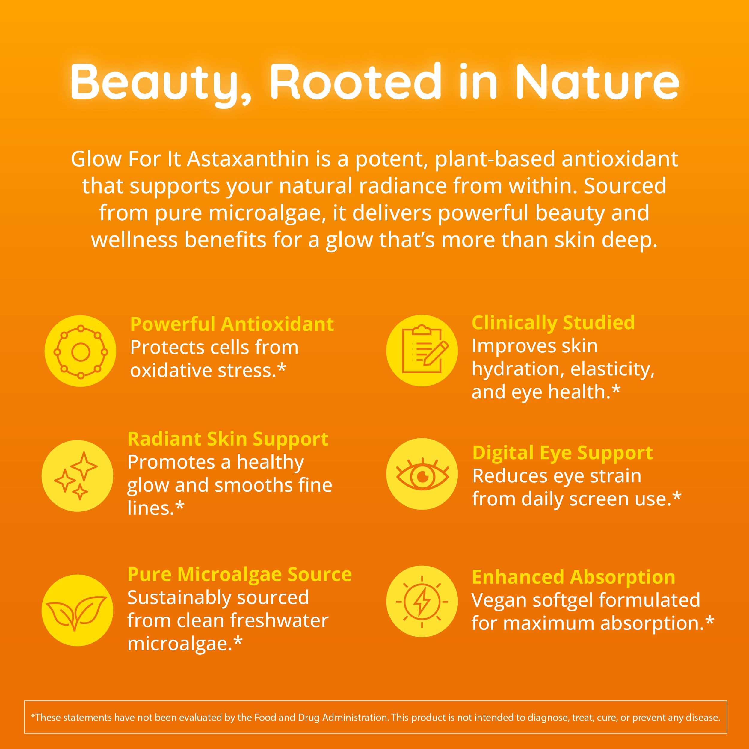 Astaxanthin Supplement 12 mg, Plant-Based Antioxidant, 60 Ct, 2 Mo Supply — Amazon image 3