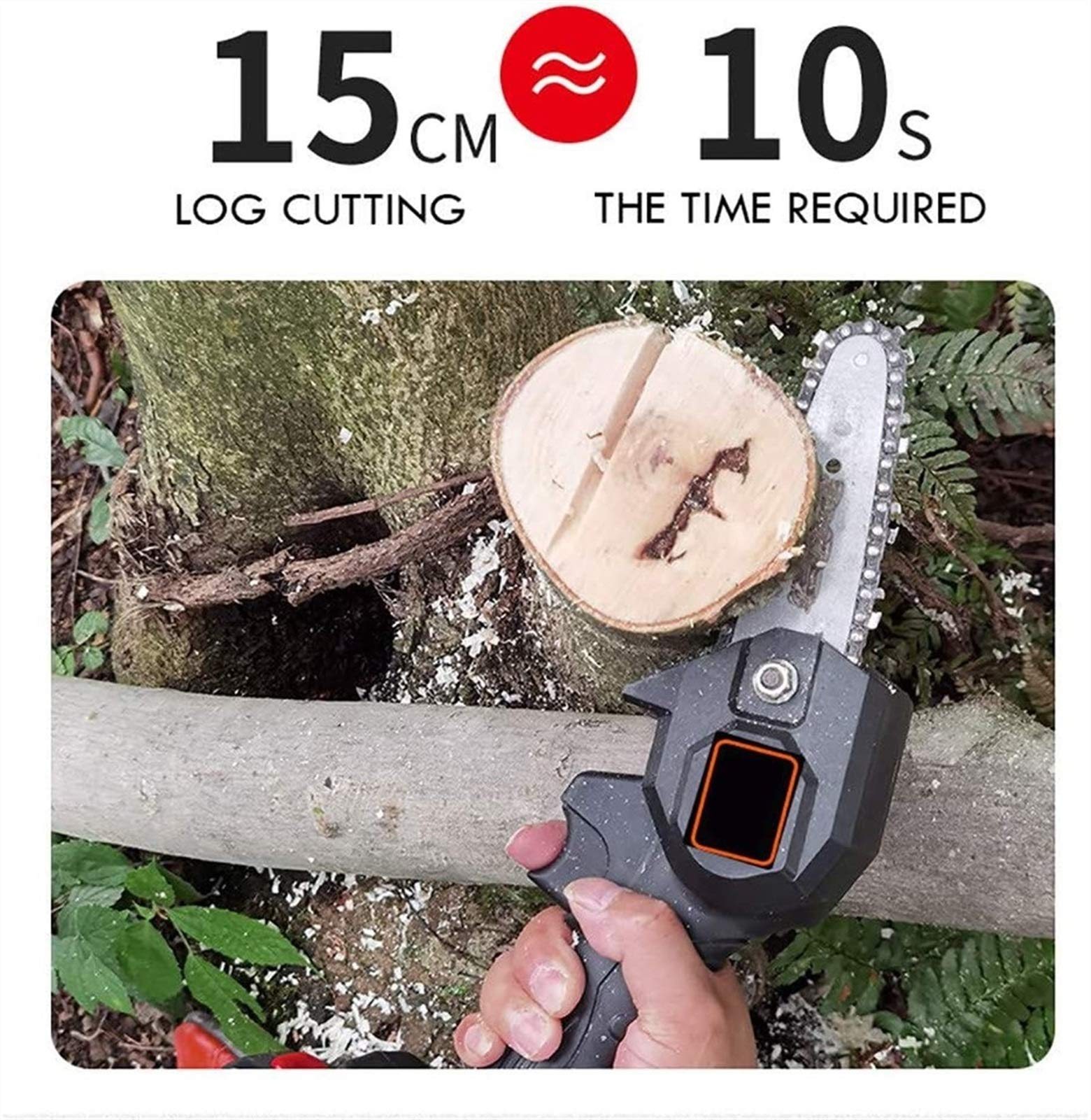 Mini Cordless Electric Chainsaw, 4-Inch 