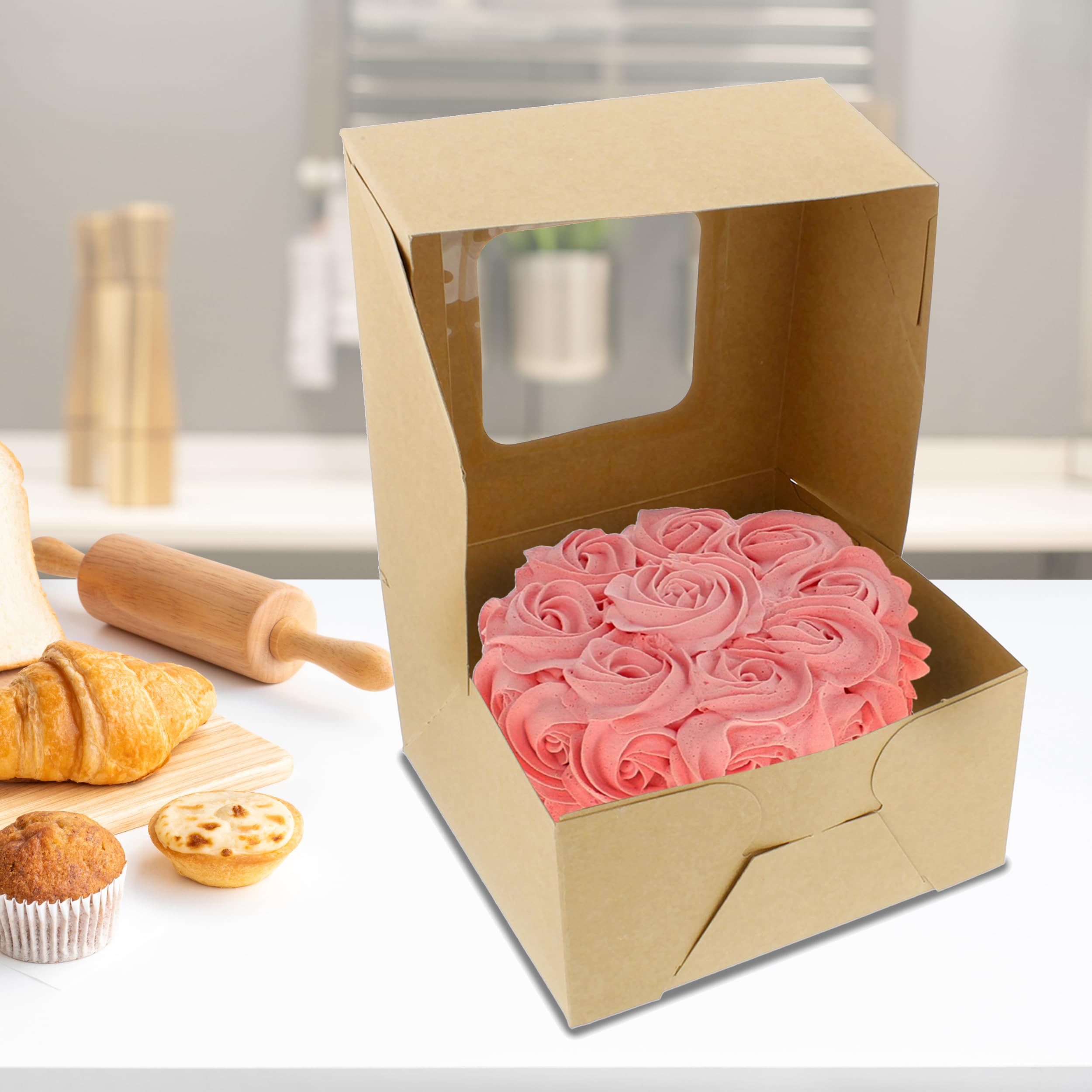 邦楽 cakebox vol.3/cakebox Amazon.com: Spec101 Easy Popup Brown Bakery Boxes with Window 3
