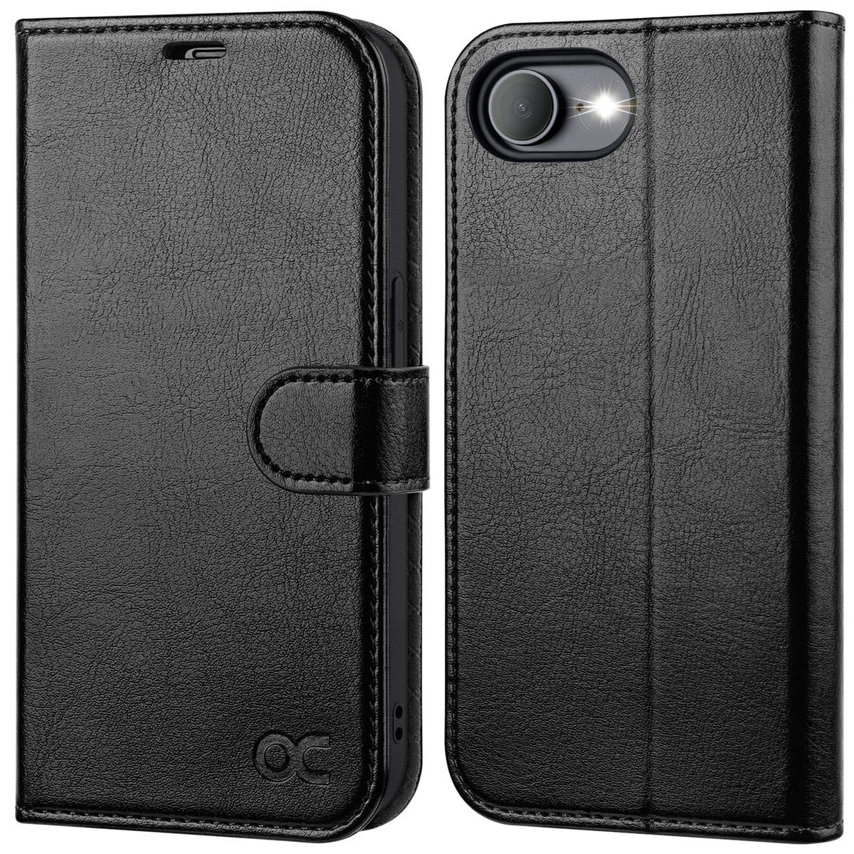 Leder-Handyhülle Mit Kartenfächern Für IPhone 16 Plus – Brieftaschenhülle Mit Schlüsselring Und Ständer