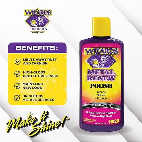 Miniatura 2 de Wizards Esmalte de metal crema Renovar - Limpia, brilla y protege todos los metales - Pulidor de corte rápido crema y limpiador de acero inoxidable