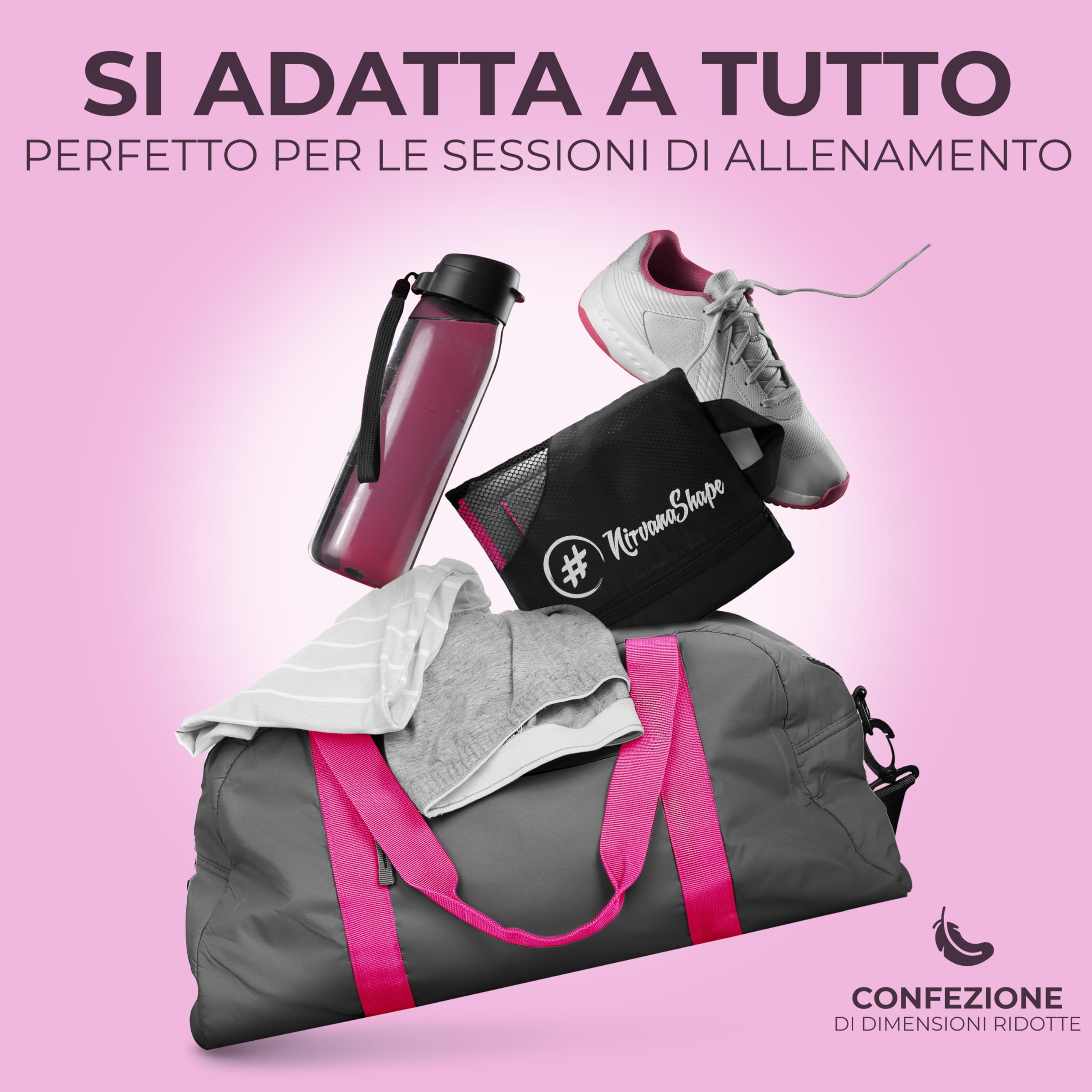NirvanaShape Asciugamano in microfibra, asciugamani in microfibra da bagno, da viaggio, da spiaggia e per lo sport (palestra, spiaggia), M 120 x 60 cm