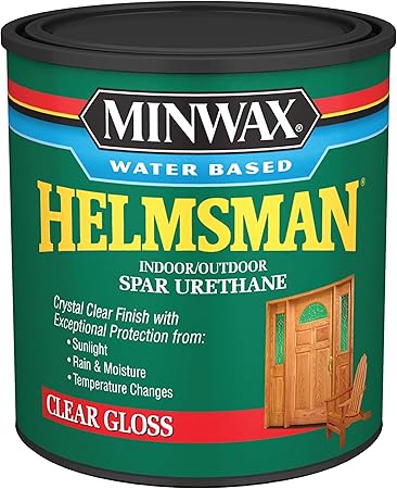 Minwax Helmsman Water Based Spar Urethane, Quart, Gloss Minwax Helmsman Water Based Spar Urethane