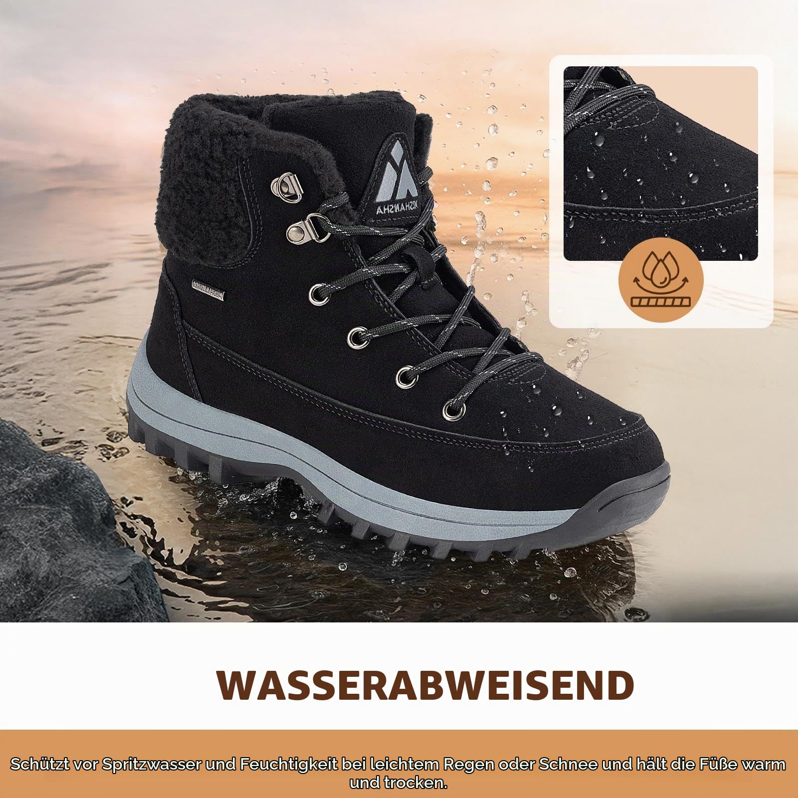 Mishansha Damen Winterstiefel