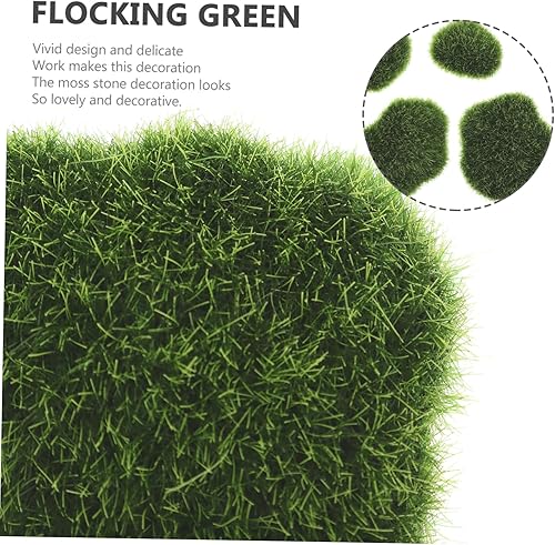 Miniatura 7 de IMIKEYA Cuenco decorativo de musgo sintético, 26 piezas, piedras cubiertas de piedra de musgo, piedras falsas, jarrones decorativos, plantas