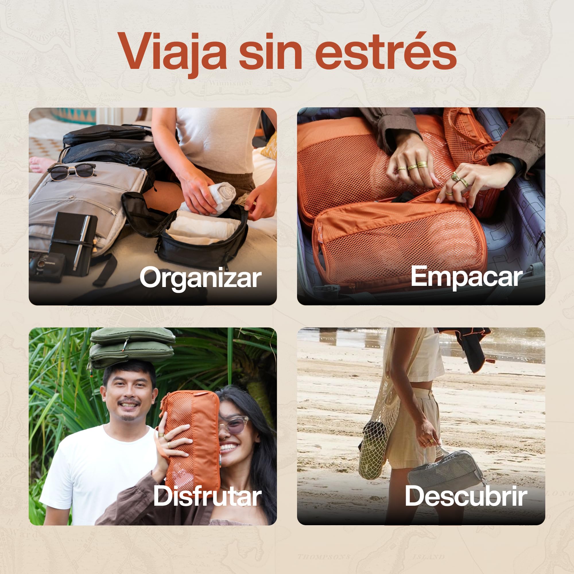 TRAVEL DUDE Organizador Maleta con Compresión – Packing Cubes de Viaje, Bolsas Organizadoras Maleta para Ropa, Organizadores de Maletas y Mochila de Viaje (Negro, 7 piezas)