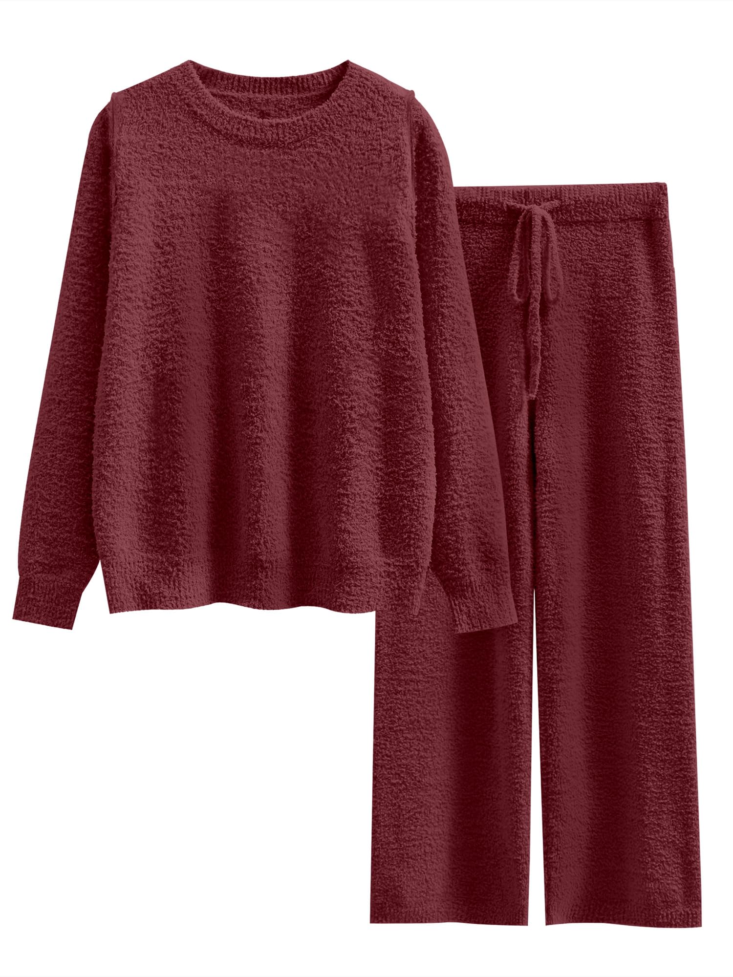 ANRABESS Lounge Sets for Women Fuzzy Fleece Pajama Set