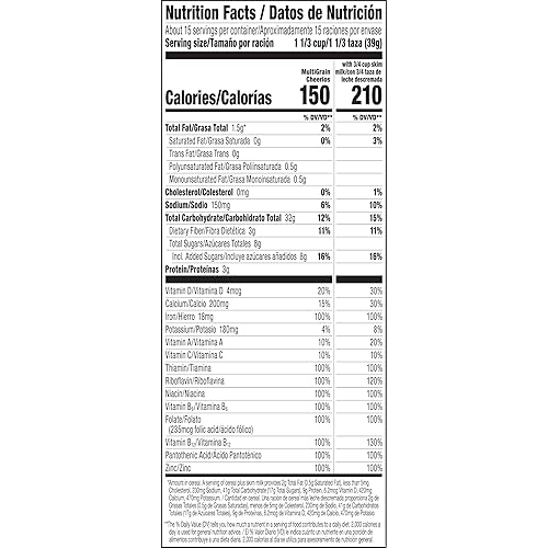 Vista 23 de Cheerios Multi Grain Cheerios Heart Healthy Cereal, caja de cereales de 9 onzas (paquete de 2)