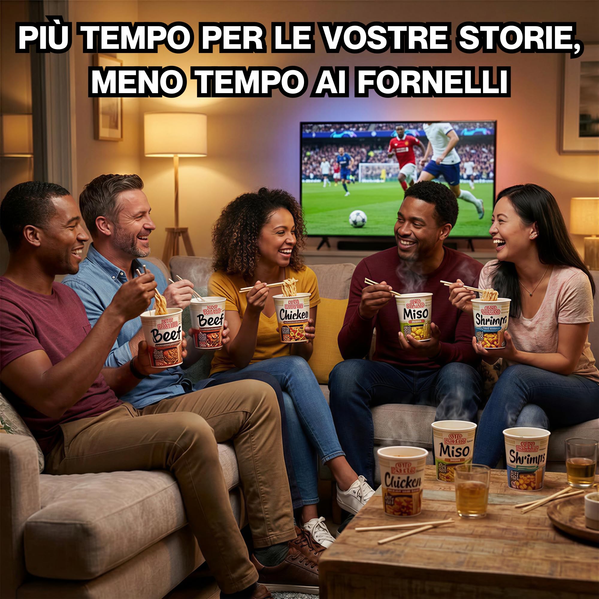 HU TASTE - Set Ramen Giapponese e Noodles Istantanei - Box Cibo Giapponese e Asiatico Mix 6 Gusti: Miso, Manzo Spicy, Gamberi, Teriyaki Pollo, Spicy e Pollo - Kit Ramen Pronto da Mangiare - 6 x 67g