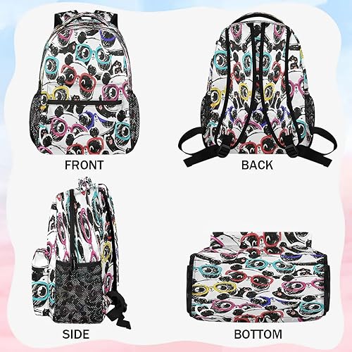 Miniatura 5 de Mochila escolar para adolescentes, niños y niñas, mochila para computadora portátil, mochila de viaje, Pandas, Mochilas Daypack