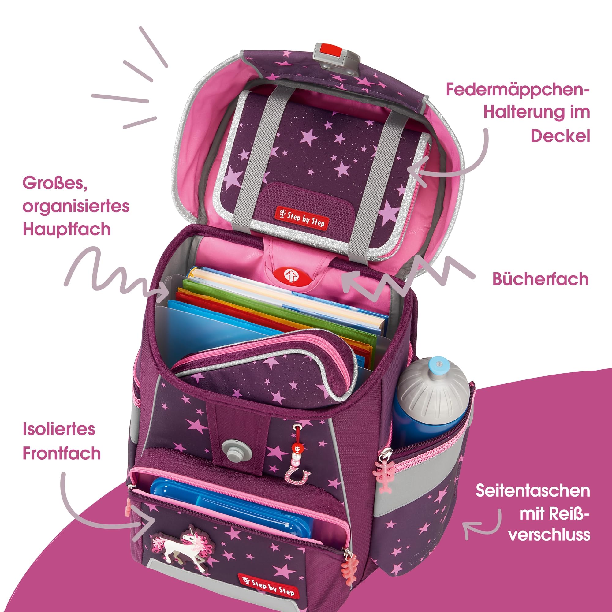 Step by Step Space Schulranzen-Set 5-teilig Unicorn Nuala