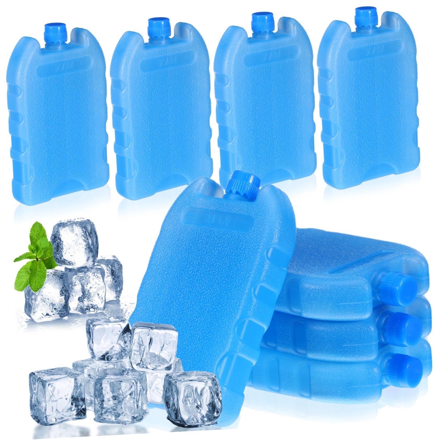 DOITOOL 8pcs Air Cooling Fan Ice Crystal Box Reusable Ice Packs for Food Storage Office Camping and Travel