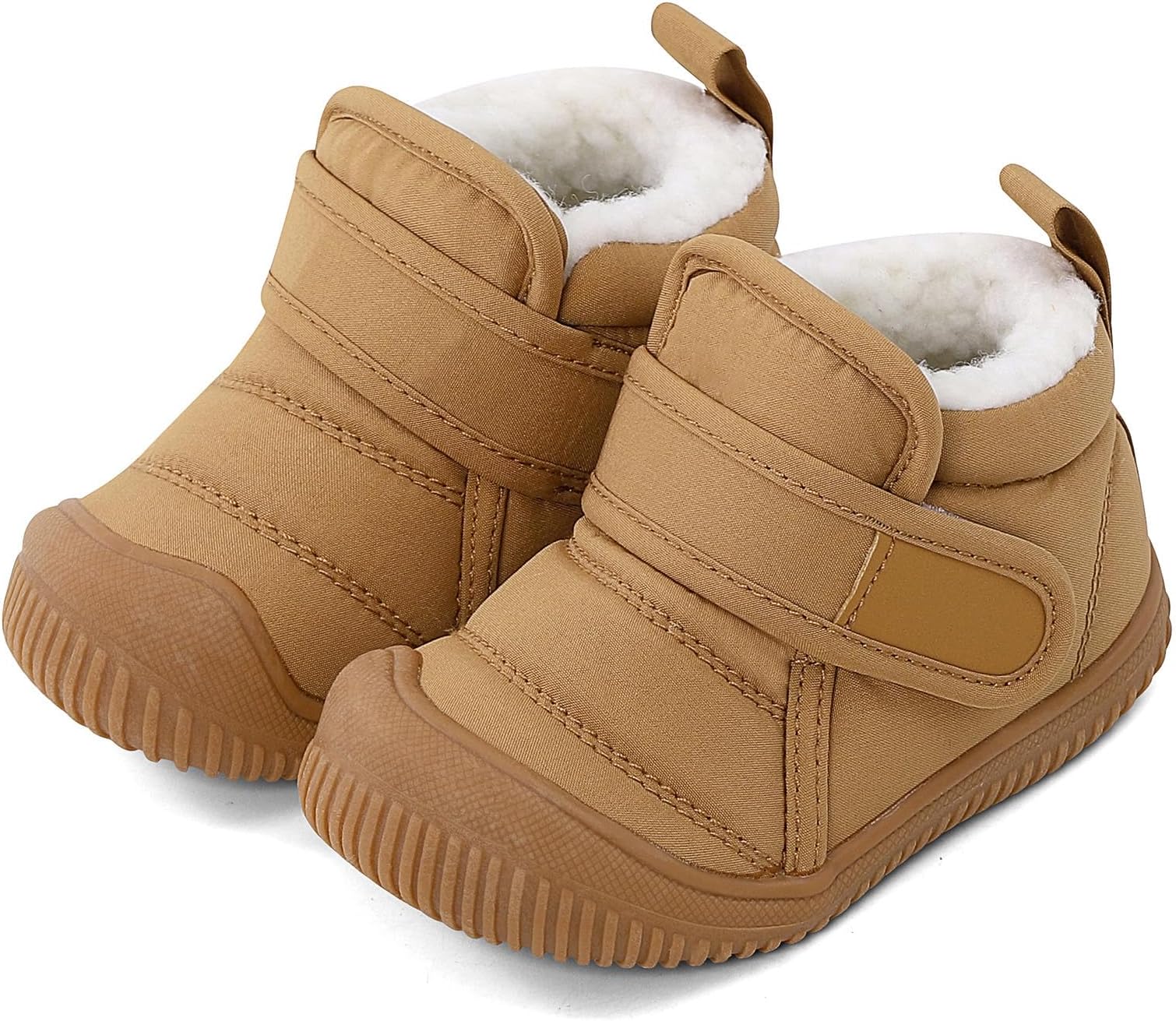 Baby Winter Warm Shoes for Infant Boys Girls Toddler Plush Lining Snow Boots Soft Sole Non-Slip Walking Shoes Outdoor Faux Fur Booties