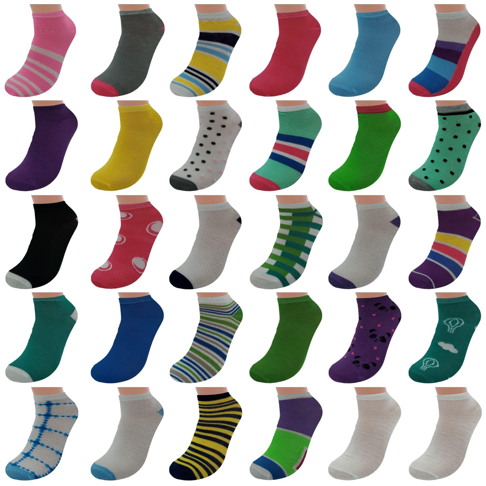 BRIGHT STARLimited Time Offer! Women's Low-cut Socks"20 Pair" (10 Pack + 10"Free" Pair)