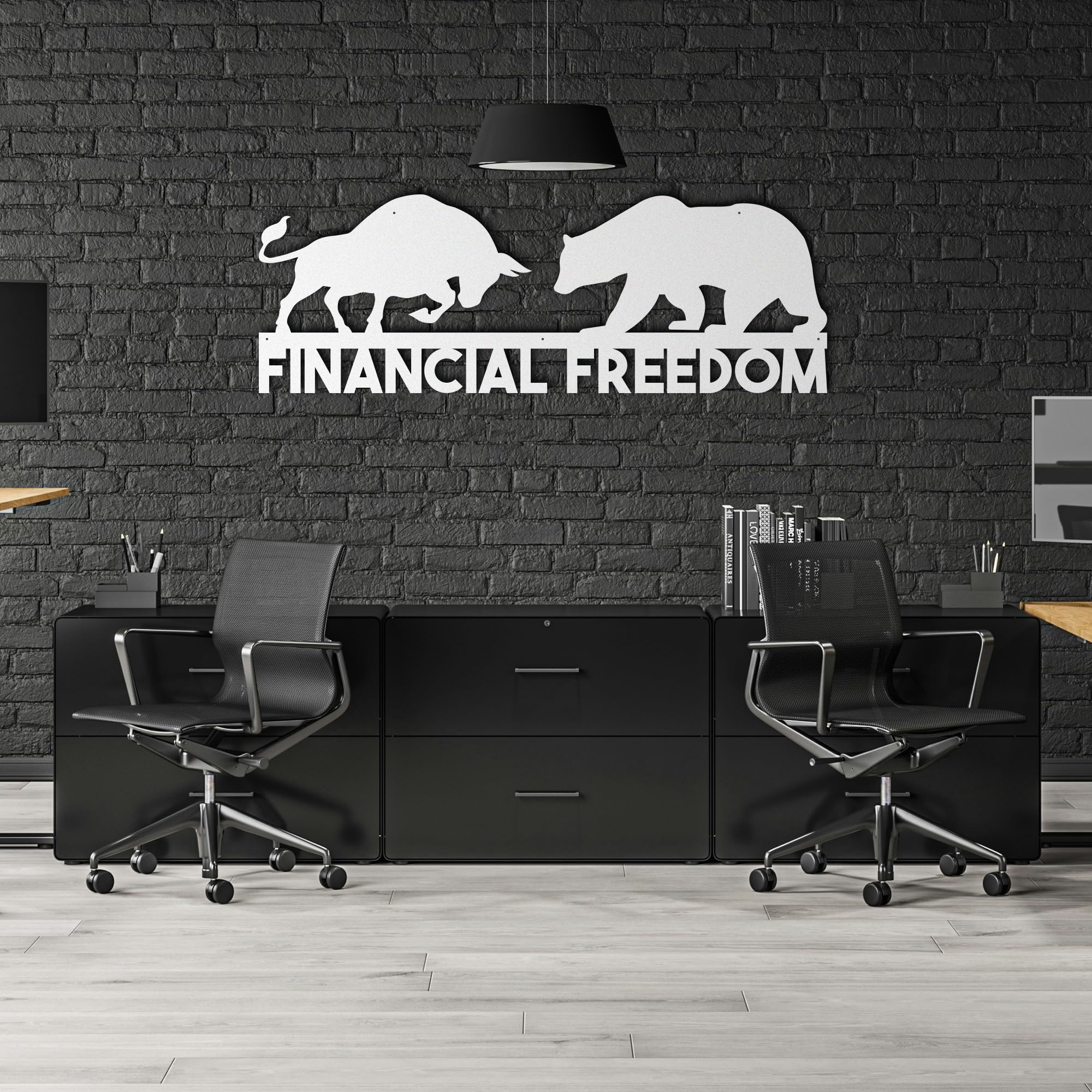 Amazon.com: Personalized Bull and Bear Metal Wall Art Custom Stock Market  Wall Decor Customizable Crypto Currency Metal Wall Decoration Investing  Office Decor Investor Home Decor Investment Home Decoration (White, 19.68 x  6.69