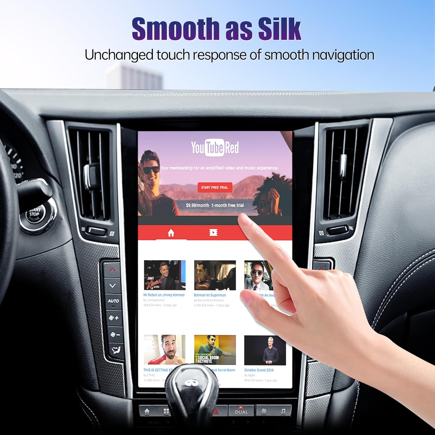 Anti-Scratch Screen Protector Designed for AuCar MK7 13.6" Car Radio Touchscreen, Matte [No Glare & Fingerprint] Protector Film Compatible with Infiniti Q50 Q60 (2014-2022) Car Accessories