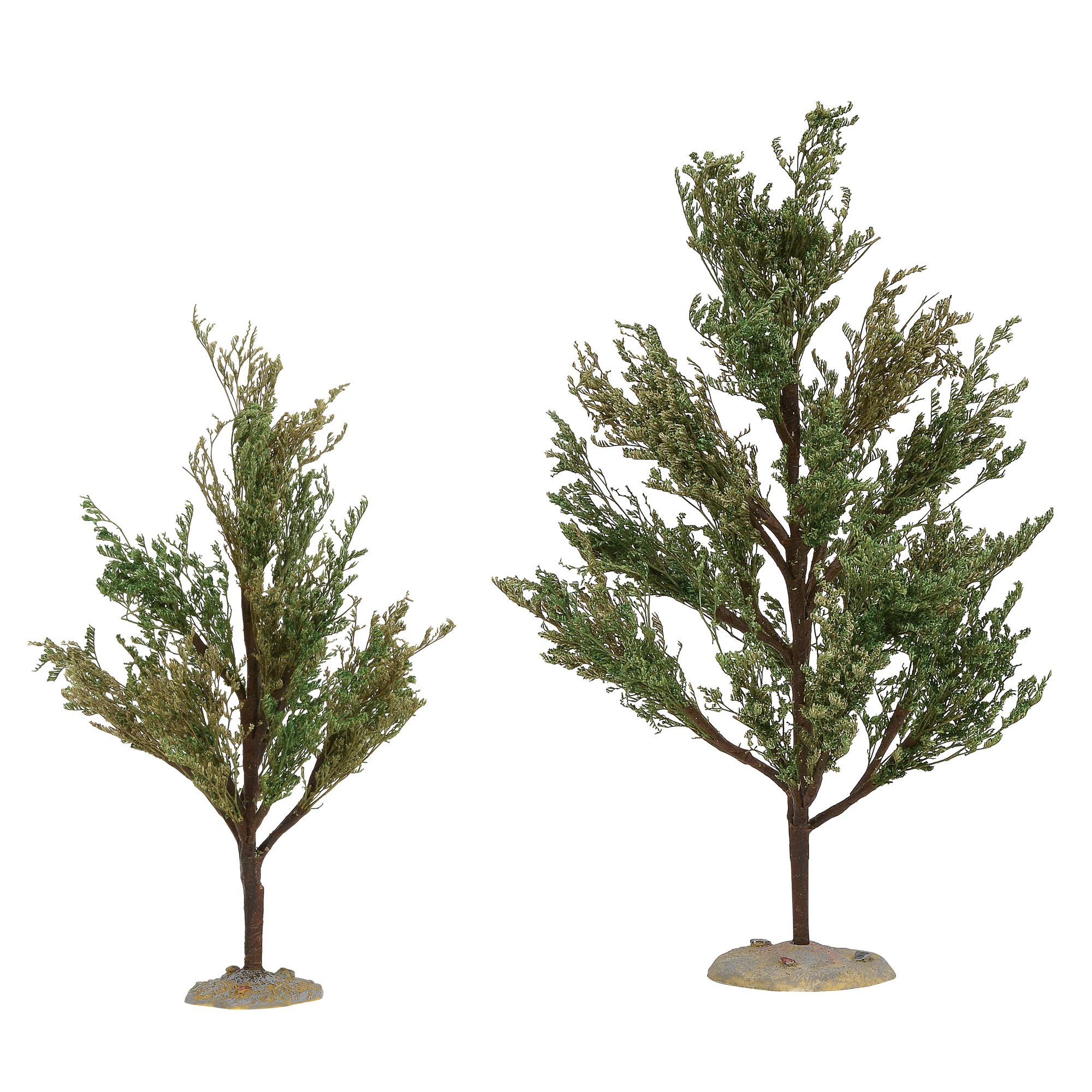 Department 56 Village Cross Product Accessories Southern Oak Tree Figurine Set, 9 and 12 Inch, Multicolor