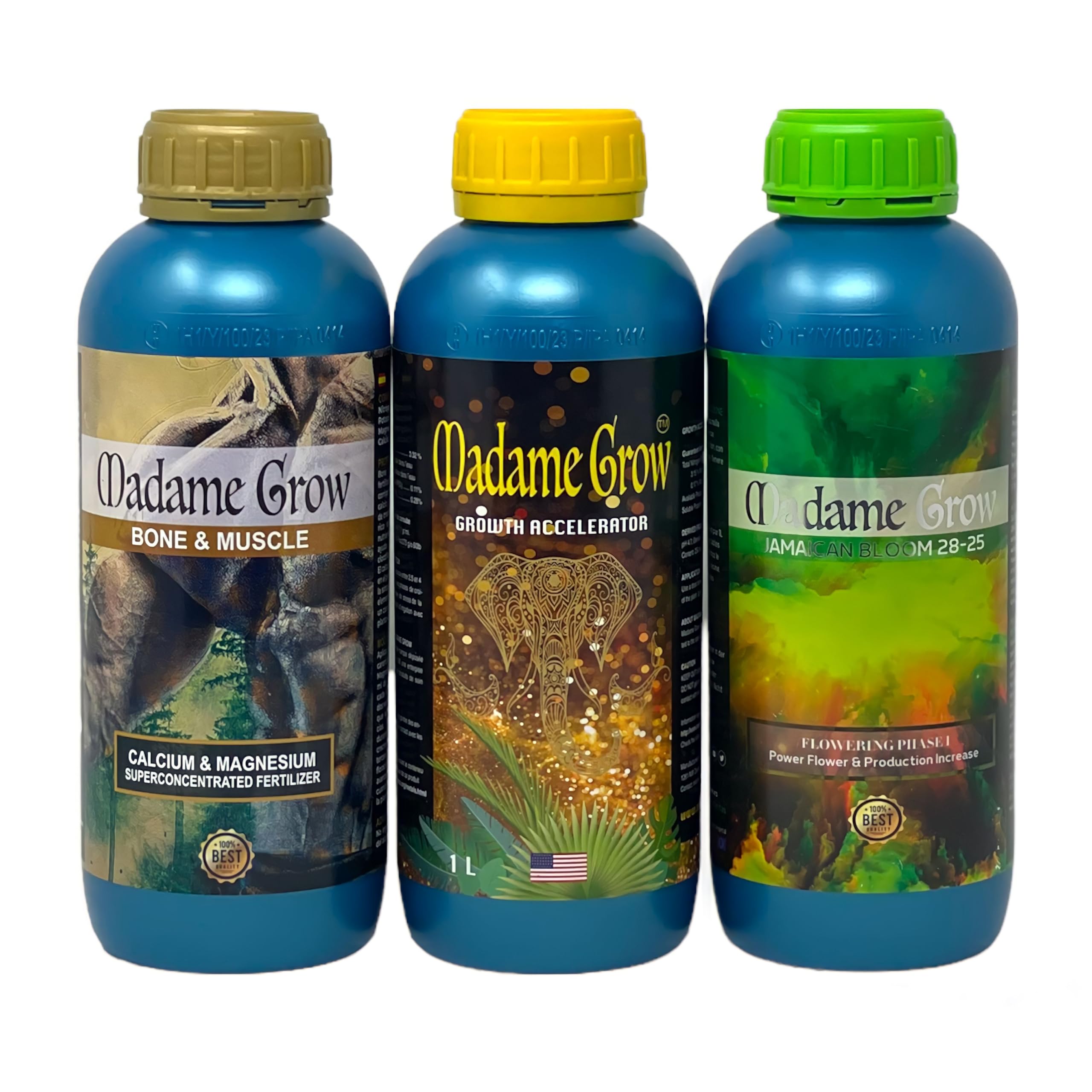 PACK GARDEN - Nawozy i podkłady dla roślin - Wzrost, kwitnienie oraz wapń i magnez, owoce lub gigantyczne pąki (3 x 1 L)