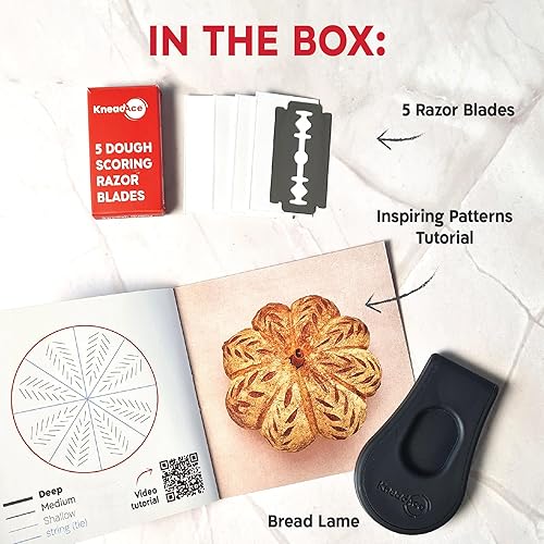 Miniatura 5 de KNEADACE Herramienta de puntuación de masa coja de pan extraíble y magnética, herramienta profesional de puntuación de masa madre para hornear pan