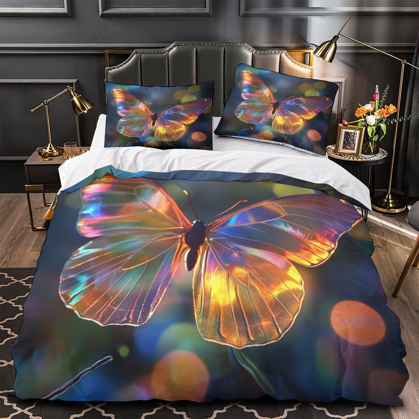 Parure de couette arc-en-ciel 140x200 pour illuminer la chambre