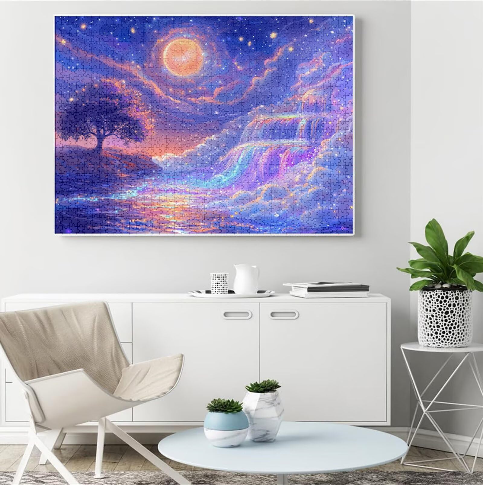 Puzzle 3000 sztuk dla dorosłych i młodzieży, 3 4 5 lat puzzle księżyc 6 7 8 lat zrównoważone gry edukacyjne z wysokiej jakości drewnianymi motywami dla dorosłych do zabawy dla dorosłych Jigsaw jesień