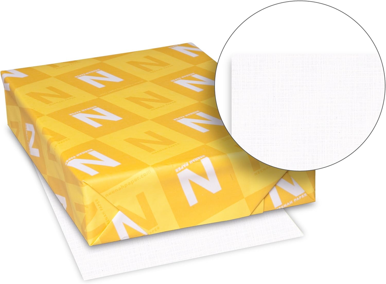Neenah Royal Sundance Paper, 8.5" x 11", 24 lb, Linen Finish, Brilliant White, 500 Sheets (75101) (Pack of 2)