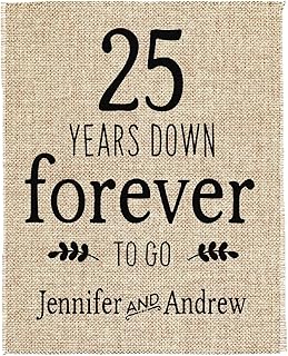 25th Anniversary Gift | 25th Wedding Anniversary Gift | Gift for 25th Anniversary | 25 Years Down Forever to Go | 25 Years of Marriage