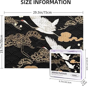 【レア・未開封品】 源氏物語 和紙パズル ジグソーパズル 1000ピース Amazon.co.jp: ジグソーパズル 1000ピース 日本 和風 絵画 鶴 ツル