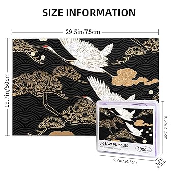 Amazon.co.jp: ジグソーパズル 1000ピース 日本 和風 絵画 鶴