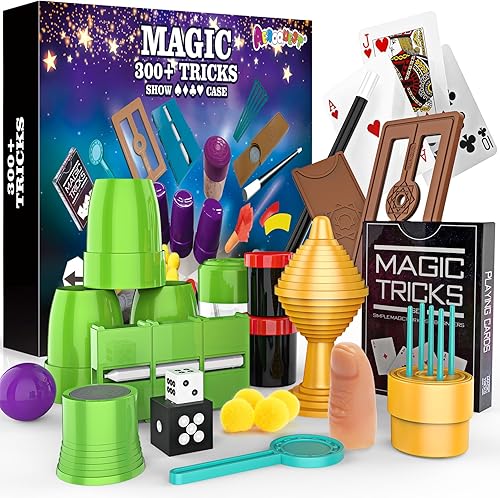 Kit mágico para niños, más de 300 trucos de magia, juguete perfecto para niños y niñas, juego de magos con manual de instrucciones y video para