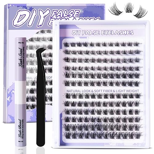 Miniatura 1 de Kit de extensiones de pestañas para bricolaje, 144 unidades, extensiones de pestañas rizadas C D, pestañas individuales con unión y sellado, 0.315